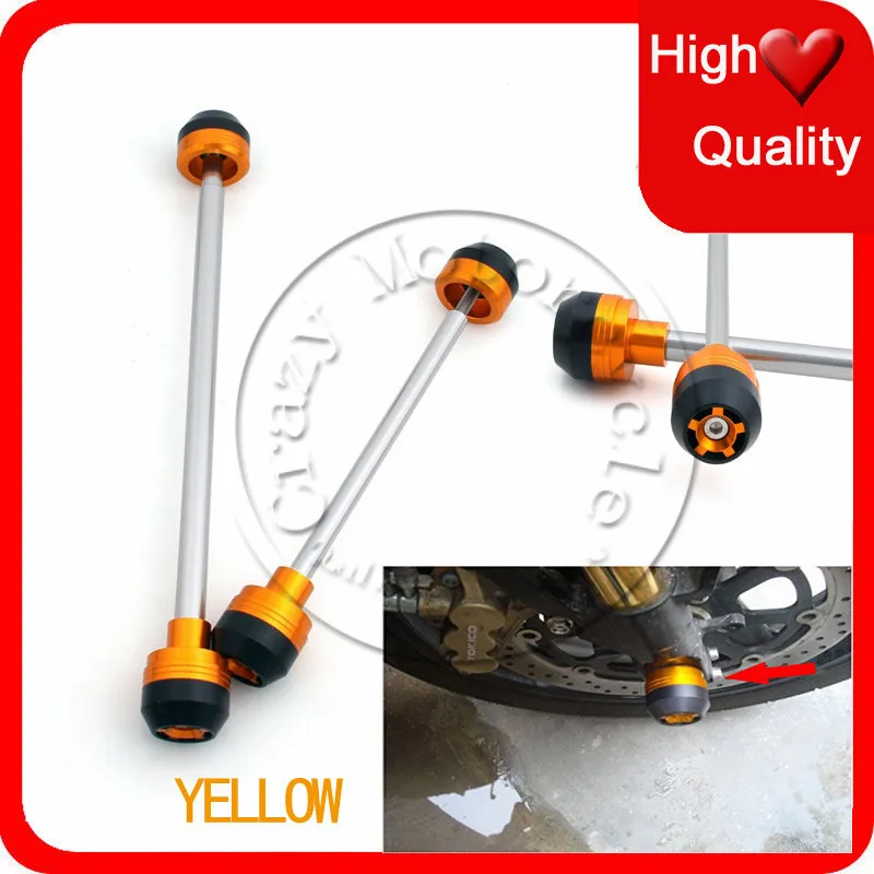 

Fit For Honda CBR600RR CBR 600 RR 600RR 2007-2008 Front Rear Axle Fork Crash Sliders Cap Yellow Motorcycle Falling Protection