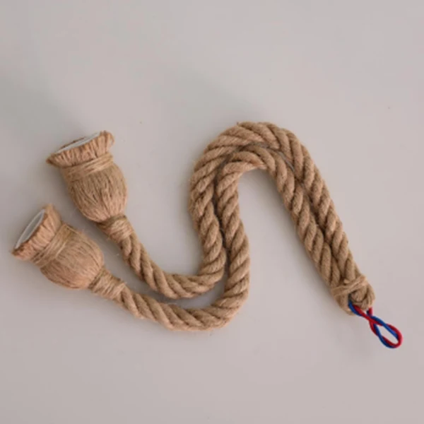  Single Heads Rope Pendant Lights Lamp Vintage Style Restaurant Bar Rope Light -Drop - 33050250859