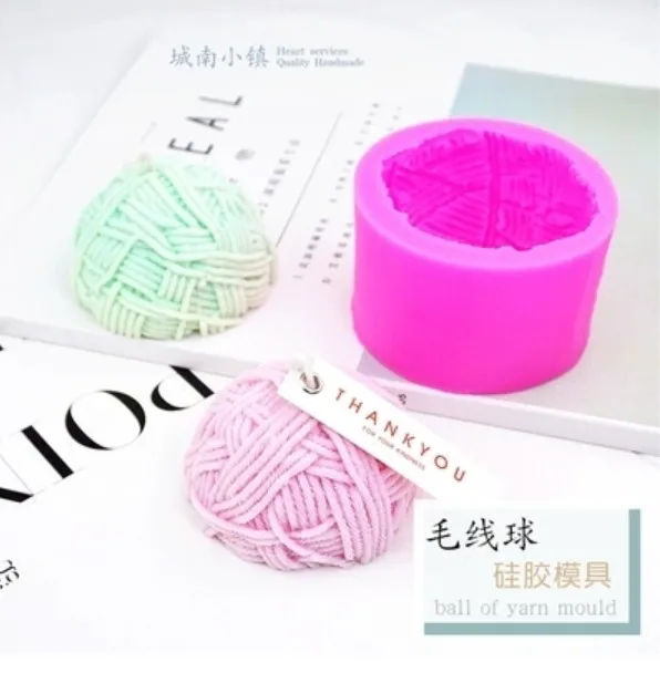 semicircular shape wool ball shaped Line Yarn silicone mold Handmade soap making mould Aroma plaster Candle molds | Дом и сад