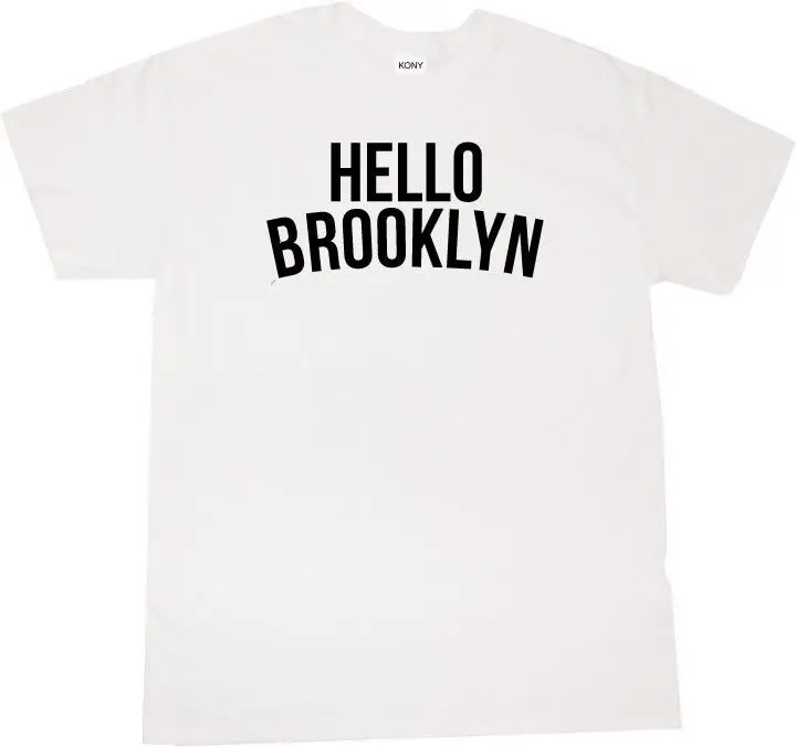 Kings Of NY Hello футболка &quotBrooklyn&quot Нью-Йорк Bk стиль Графический Печатный уличная