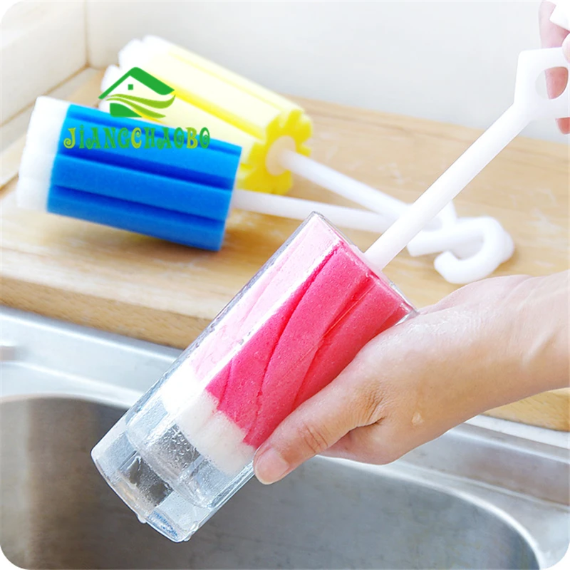 

JiangChaoBo Long Handle Cup Brush Glass Cup Decontamination Cleaning Brush Mug Bottle Brush Sponge Brush
