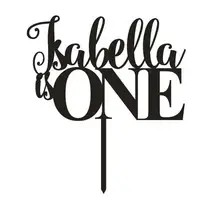 Персонализированное 1е украшение для именинного торта под заказ Детское первое украшение для торта ко дню рождения Зеркало акриловое украшение для торта