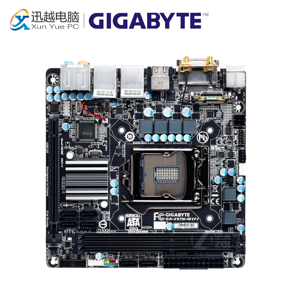

Gigabyte GA-Z97N-WIFI Desktop Motherboard Z97N-WIFI Z97 LGA 1150 i3 i5 i7 DDR3 16G Mini-ITX