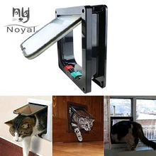 Lockable Dog Cat Security Flap Door 4 Way Locking Flap for Interior Exterior Indoor Wall Window Swinging Door for Cats Kitty