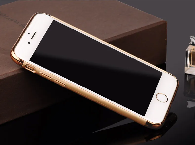 Роскошный чехол с 3D алюминиевым кольцом-подставкой для iPhone 7, 6, 6S Plus, съемный чехол для телефона с полной защитой 360, чехол для iPhone 5, S, 5S, SE