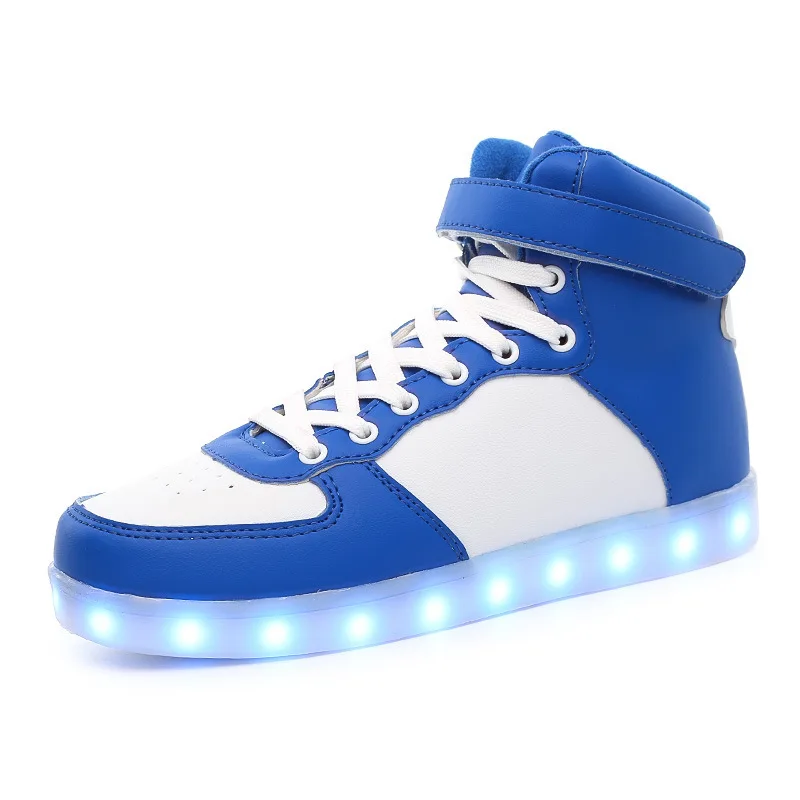 ФОТО Unisex Led Light Shoes 2016 New Lamp Usb Charging Air Autumn Glowing Chaussure Lumineuse Casual Zapatillas Led Breathable Shoe