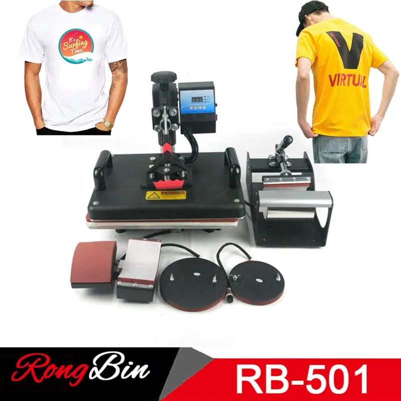 5 in 1 Combo Swing Heat Press Machine Sublimation Heat Press 12 x 15 Heat Transfer