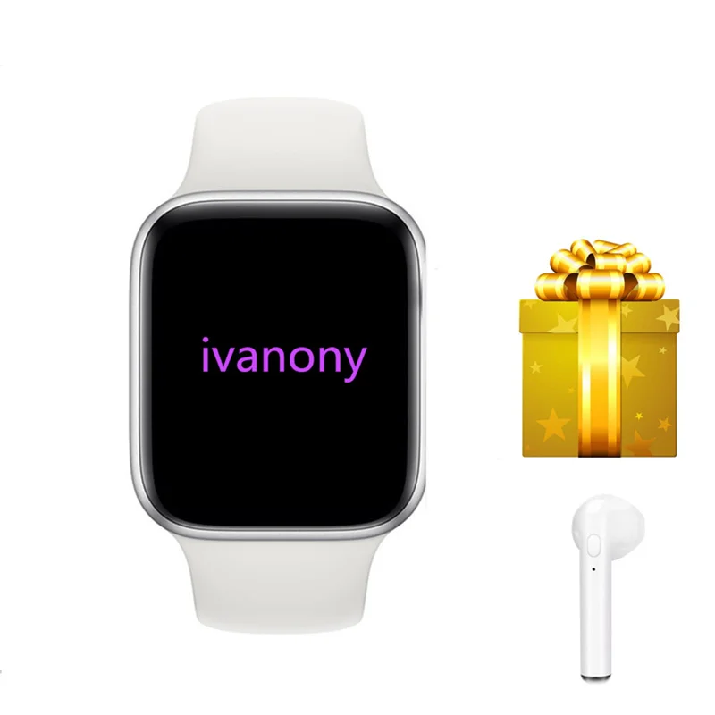 

GPS smart watch +earphone/set IWO 8 plus Smart watch Series 4 44mm case 1:1 for iphone ios VS IWO 5 IWO 6 activity tracker