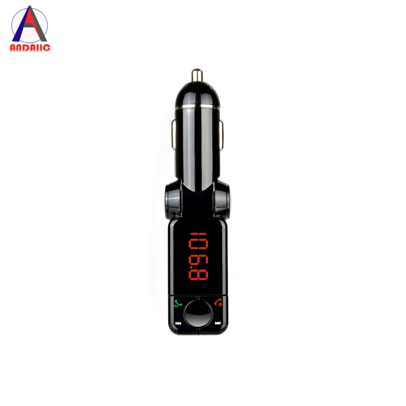 

Mini FM Bluetooth Transmitter Bluetooth receiver Handsfree Car Kit With LCD Display Supports USB Disk Aux in Charger