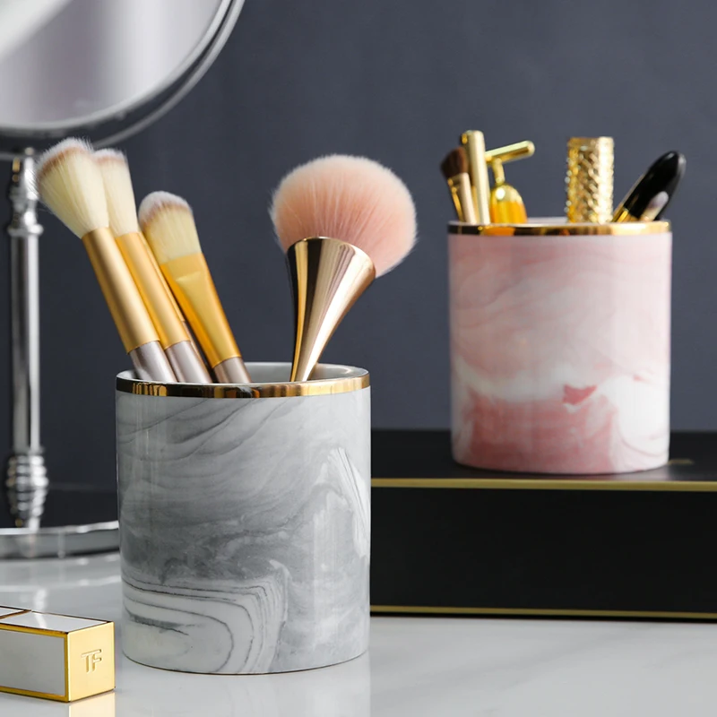 

N&Z New Arrivals Grey Pink Jewelry Organizer With Good Marble Material Touch Smooth Makeup Organizer As A Gift For Your Friends