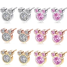 TOGORY Специальное предложение модные Подвесные серьги милые серьги Минни Микки для женщин тонкие серьги гвоздики современные ювелирные изделия