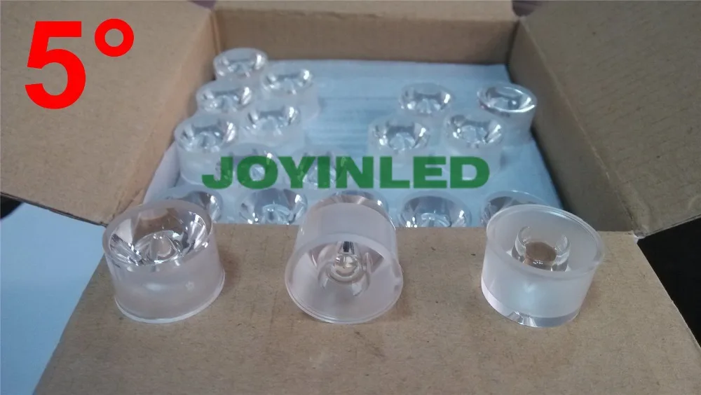 

100pcs 20mm Waterproof Lens 5 Degree Lens Reflector Collimator With Bracket For 1-5w LED Diode