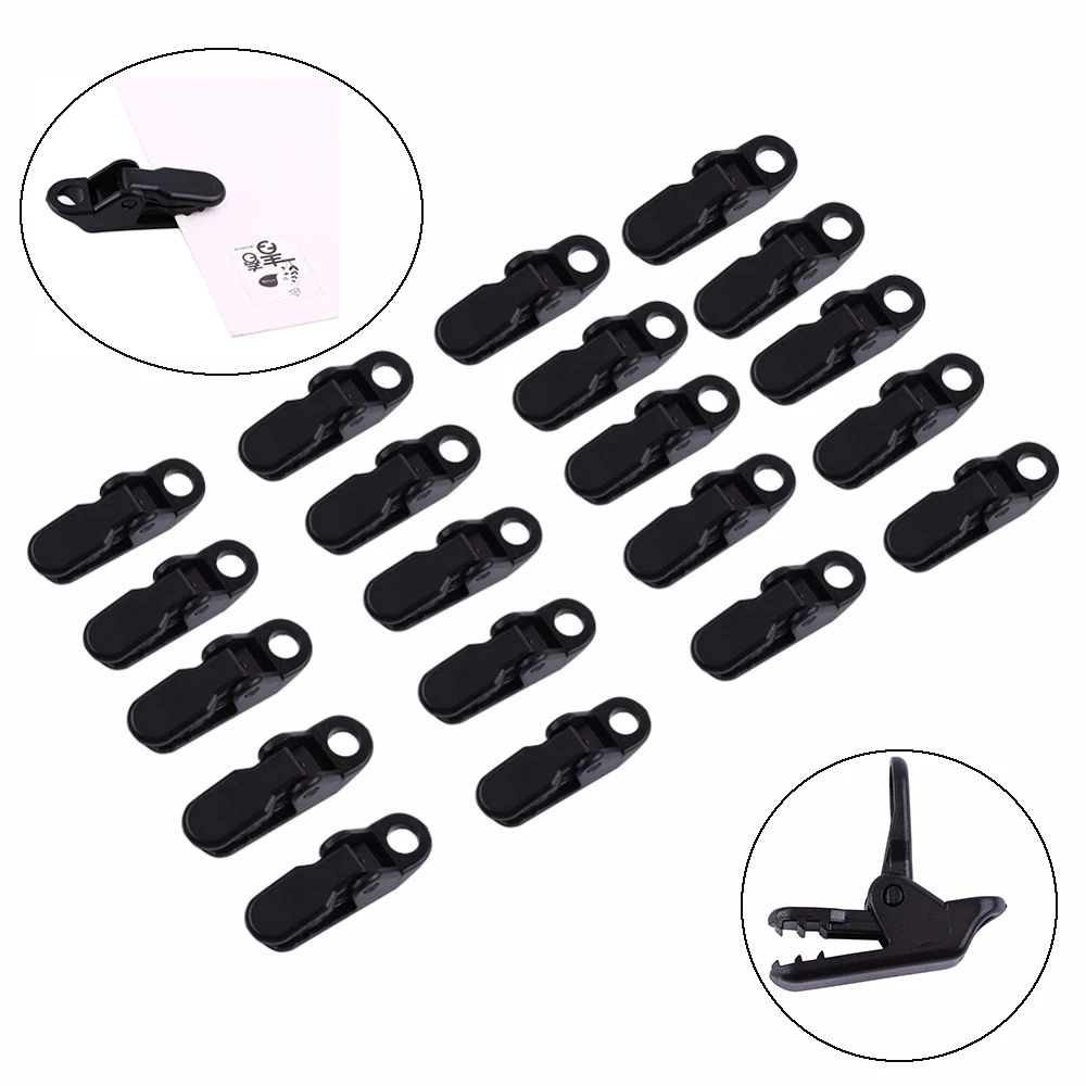 20pcs Tent Clips Plastic Hook Awning Tent Pull Point Clips Wind Rope
