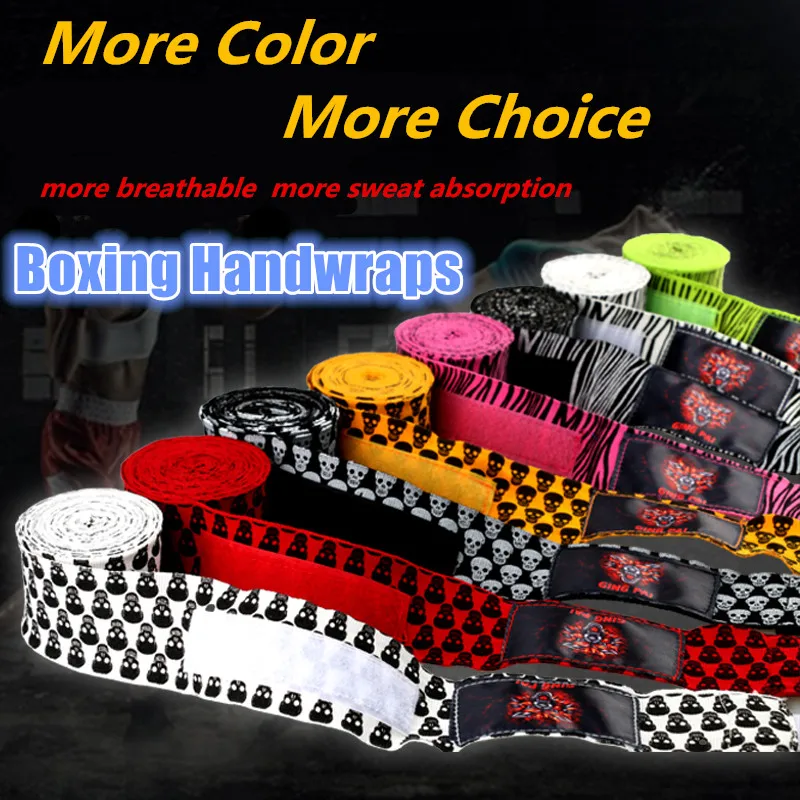 

3m 5m 180in Good quality boxing handwraps colorful muay thai MMA boxing bandage hand wraps 2pcs kickboxing Glove Grappling Wraps