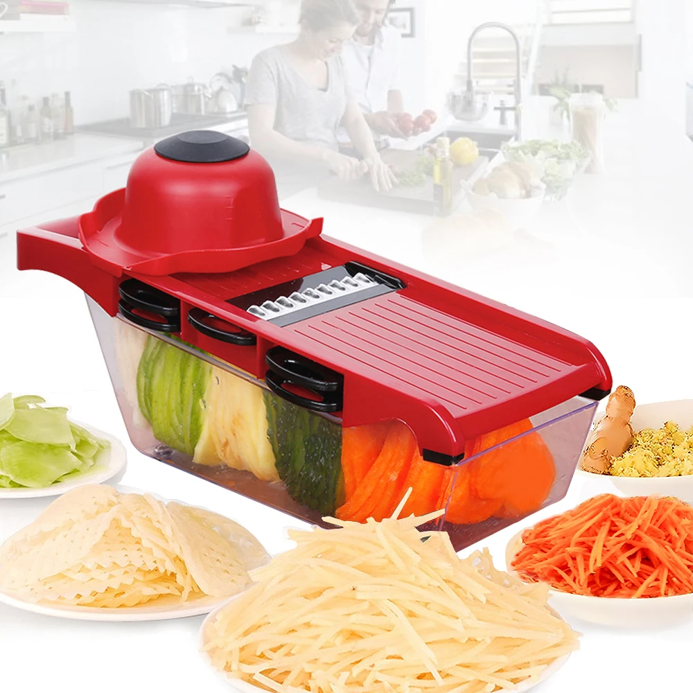

Multifunctional Manual Vegetable Cutter Slicer With 6 Blades Potato Carrot Grater Onion Vegetable Slicer Kitchen Accessories