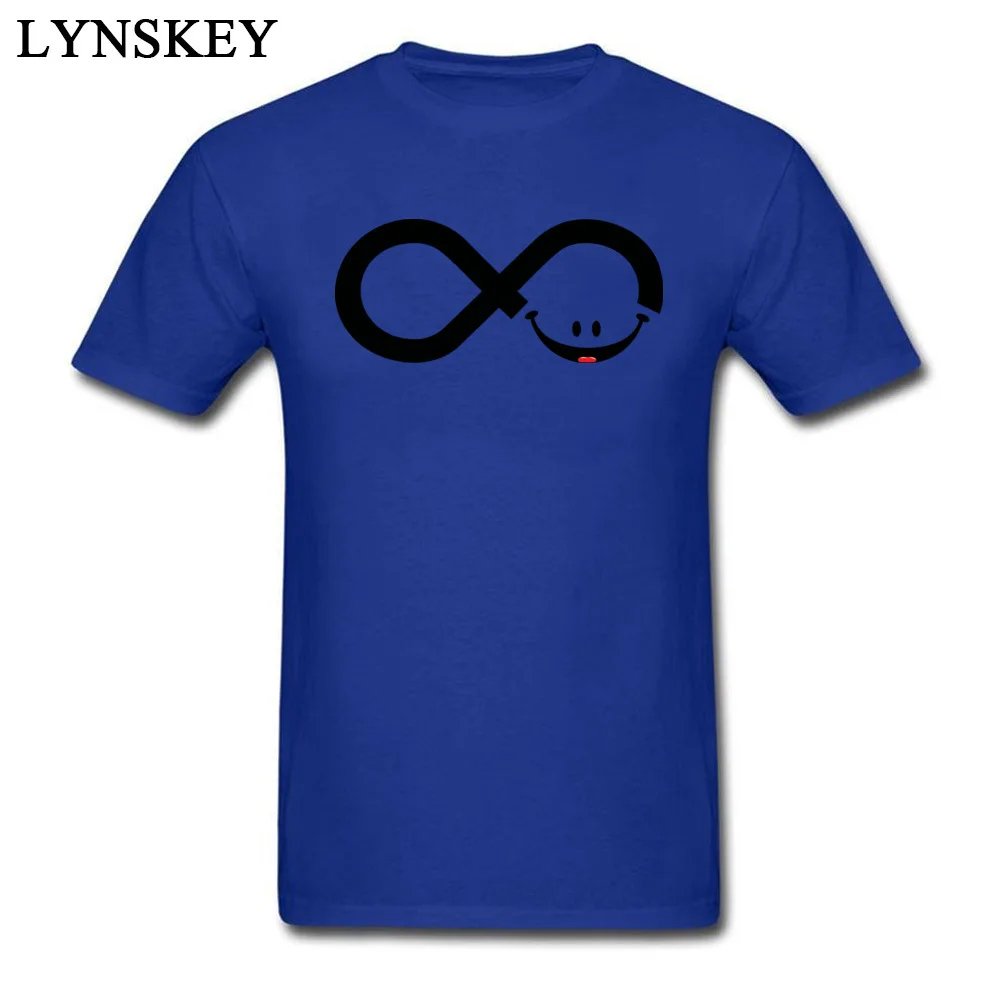 Classic Design Tops T Shirt O-Neck Summer/Autumn 100% Cotton Short Sleeve T-shirts for Boys infinity smile Design Tee Shirt blue