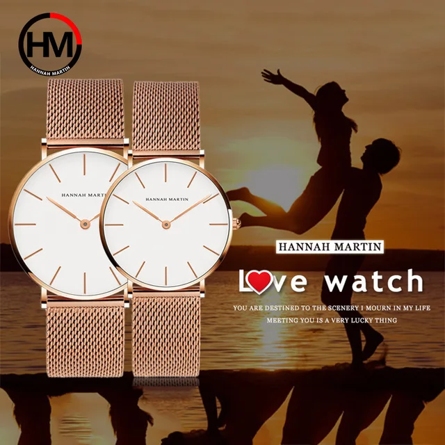 Men Women Couple Watch Luxury Brand Rose Gold Steel Mesh Wrist Watches Ultra Thi Men Women Couple Watch Luxury Brand Rose Gold Steel Mesh Wrist Watches Ultra Thi