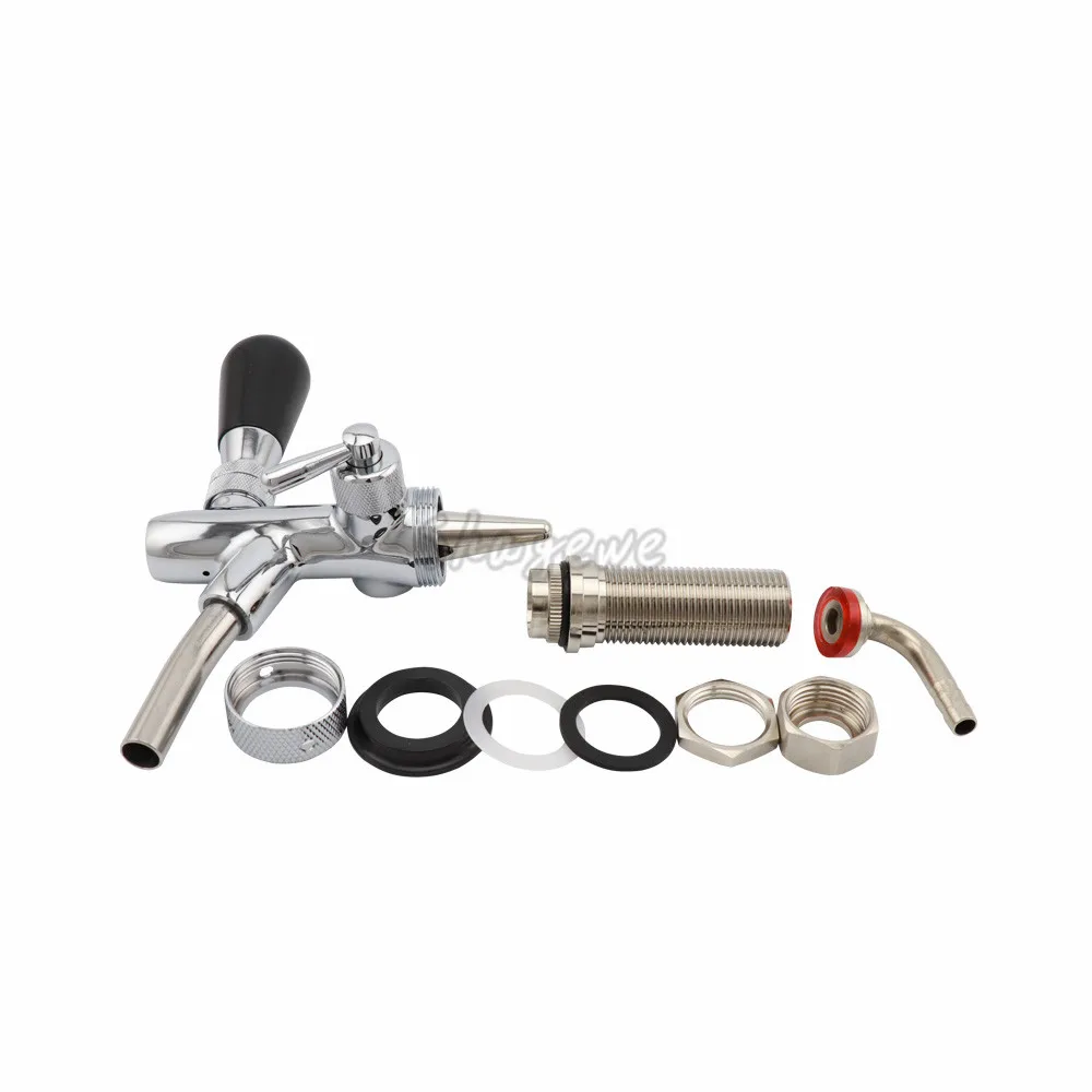 Home brew Draft Beer tap faucet G58 Thread Adjustable Faucet with 75mm Long Shank Keg Tap Spout Beer Dispenser Tap (11)