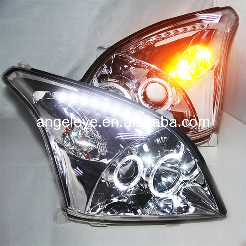 Для TOYOTA для FJ120 LC120 Prado 2700/4000 светодиодный налобный фонарь 2003 2009 год хром Корпус с