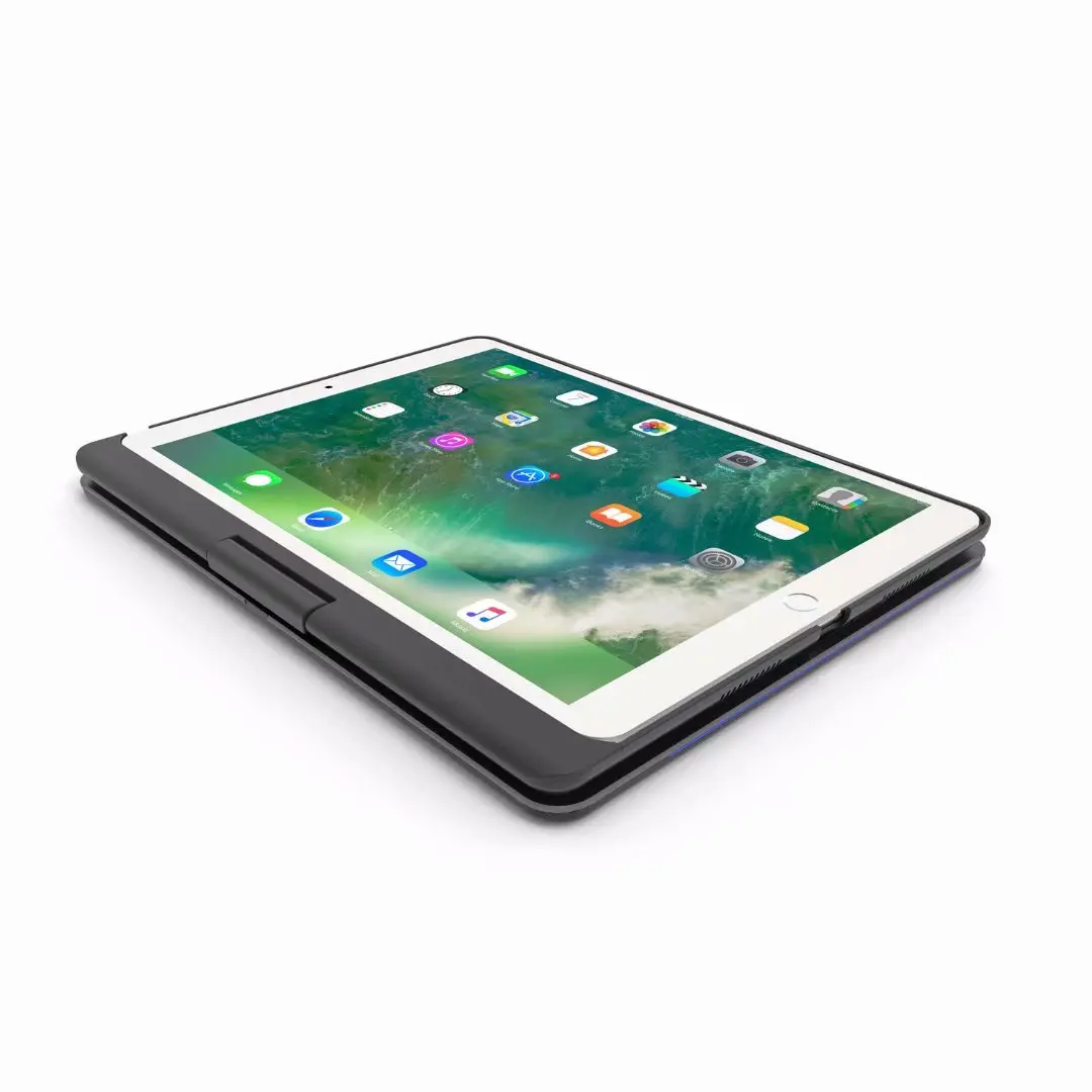 Алюминиевый с подсветкой 360 градусов Поворот беспроводной Bluetooth клавиатура чехол для iPad Pro 10,5 A1701 A1709 чехол Чехол Funda + ручка + Flim
