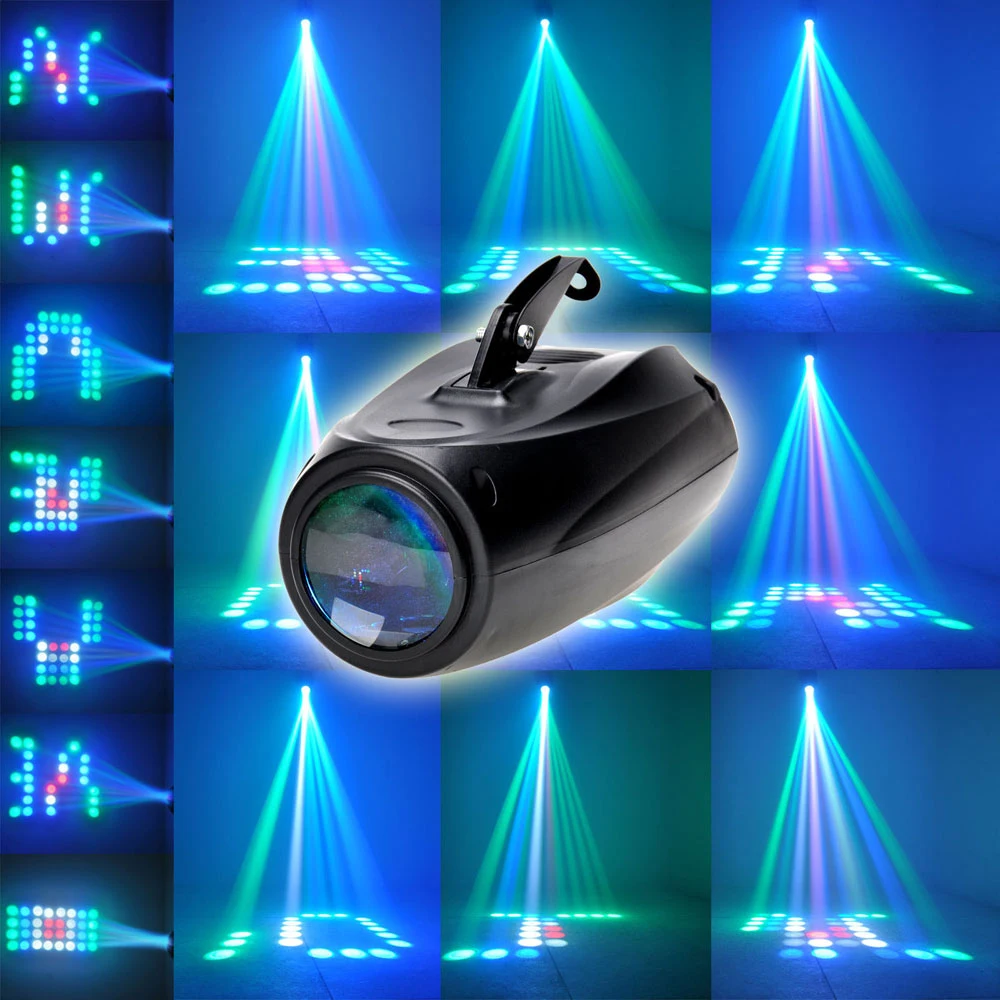 

Disco Light RGBW 64Leds Auto Voice-activated sound party lights Pattern Stage Light Moonflower Projector Light DJ
