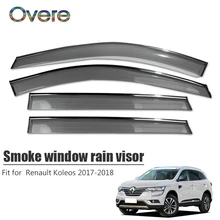 Overe 4 шт./1 Комплект дымовой козырек на ветровом стекле для Renault Koleos стиль ABS тенты укрытия защита автомобильные аксессуары