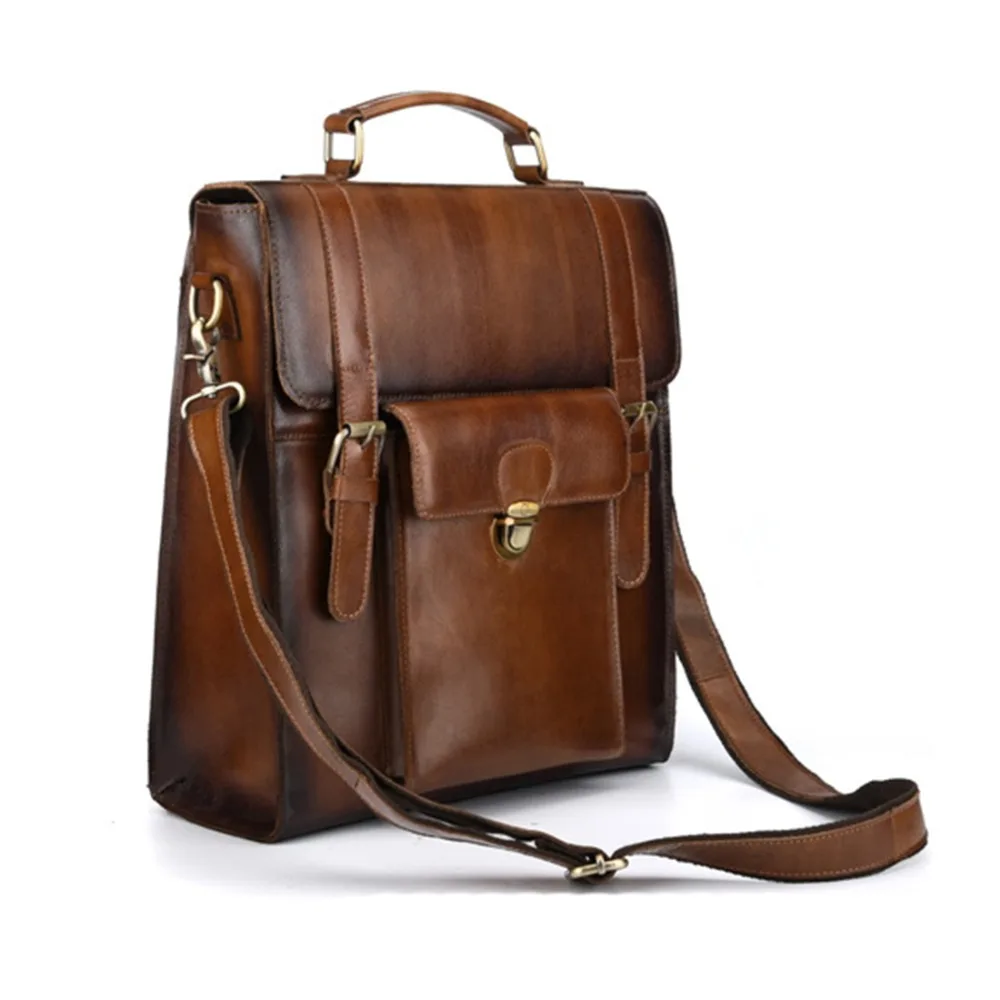 Мужской рюкзак на плечо, деловые сумки для путешествий из натуральной воловьей кожи, сумка для компьютера в стиле ретро, мужской рюкзак