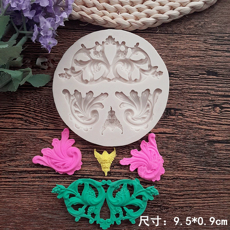 

Silica gel silicone mold fondant mould Embossed turn sugar cake mold decoration baking tools for cake decorations