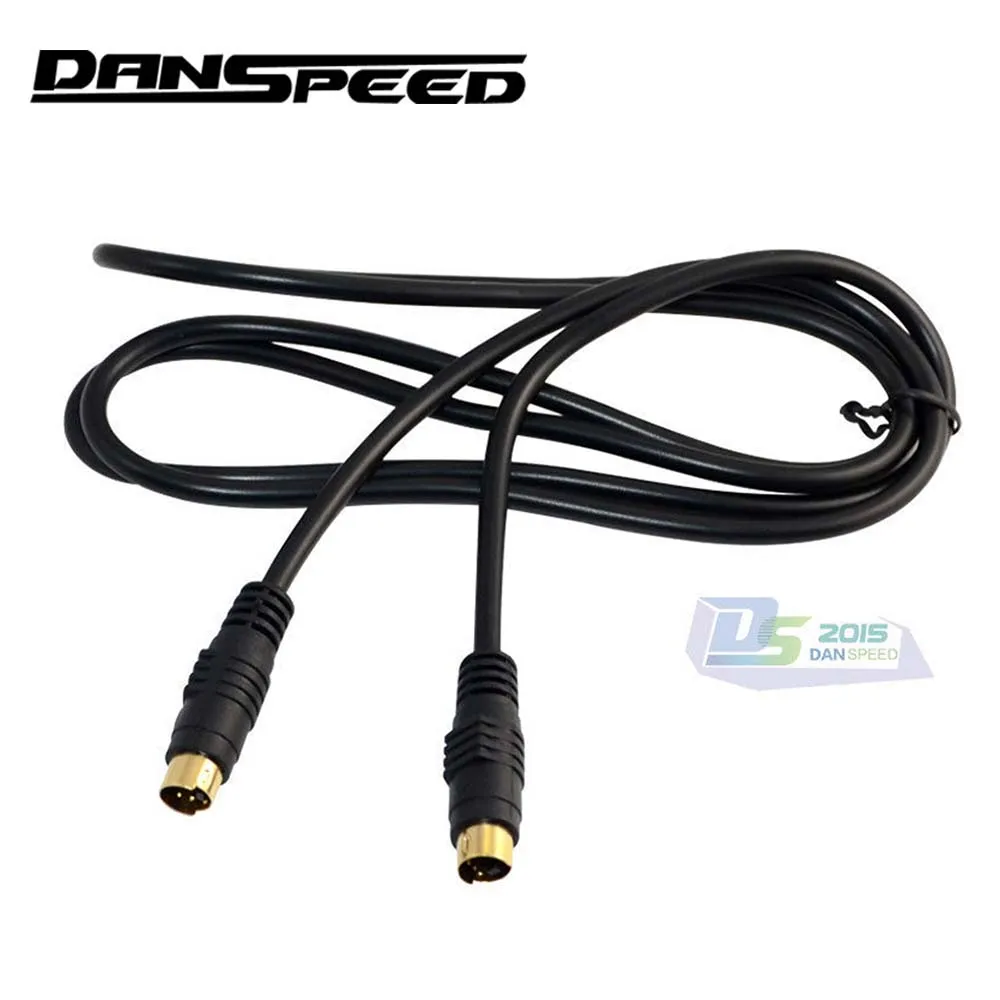 DANSPEED 1.5 متر 5ft 4 دبوس إس فيديو كابل ذكر إلى ذكر التلفزيون توصيل S-كابل فيديو العارض الفيديو دي في دي الذهب مطلي جديد