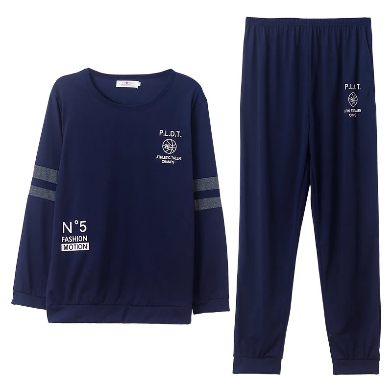 Yuzhenli Весна Для мужчин s Пижама Для мужчин пижамы хлопка Pijama Hombre мужские Пижамные наборы Домашняя одежда ночная рубашка+ брюки XXXL