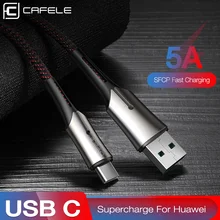 CAFELE Type C USB Charging Cable 5A Fast Charging Cable for Huawei Mate 20 Pro Samsung Xiaomi Oneplus Phones Data Sync Cables