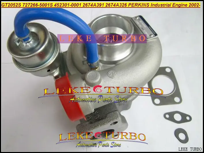 GT2052S 727266-5001S 452301-0001 2674A391 2674A326 Turbo Turbocharger For Perkins Industrial Engine 2002- Diesel (3)