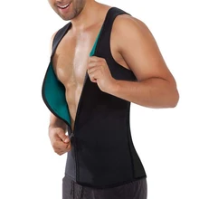 Сшивание молнии мужской спортивный жилет корсет из неопрена скорость впитывает живот u-образный вырез черный хлор лето Европейский Американский стиль