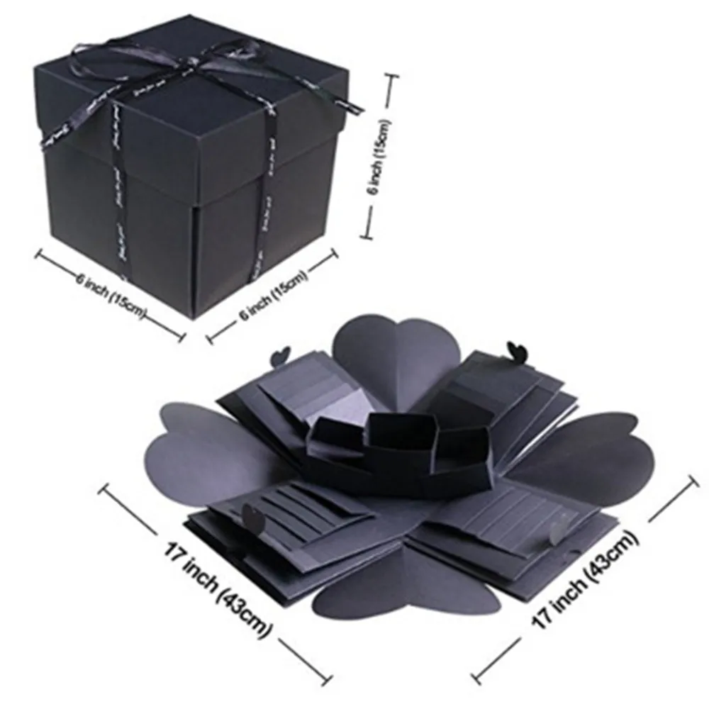 DIY Explosion Box сюрприз любовь подарок взрыв для юбилея скрапбук Фотоальбом на день