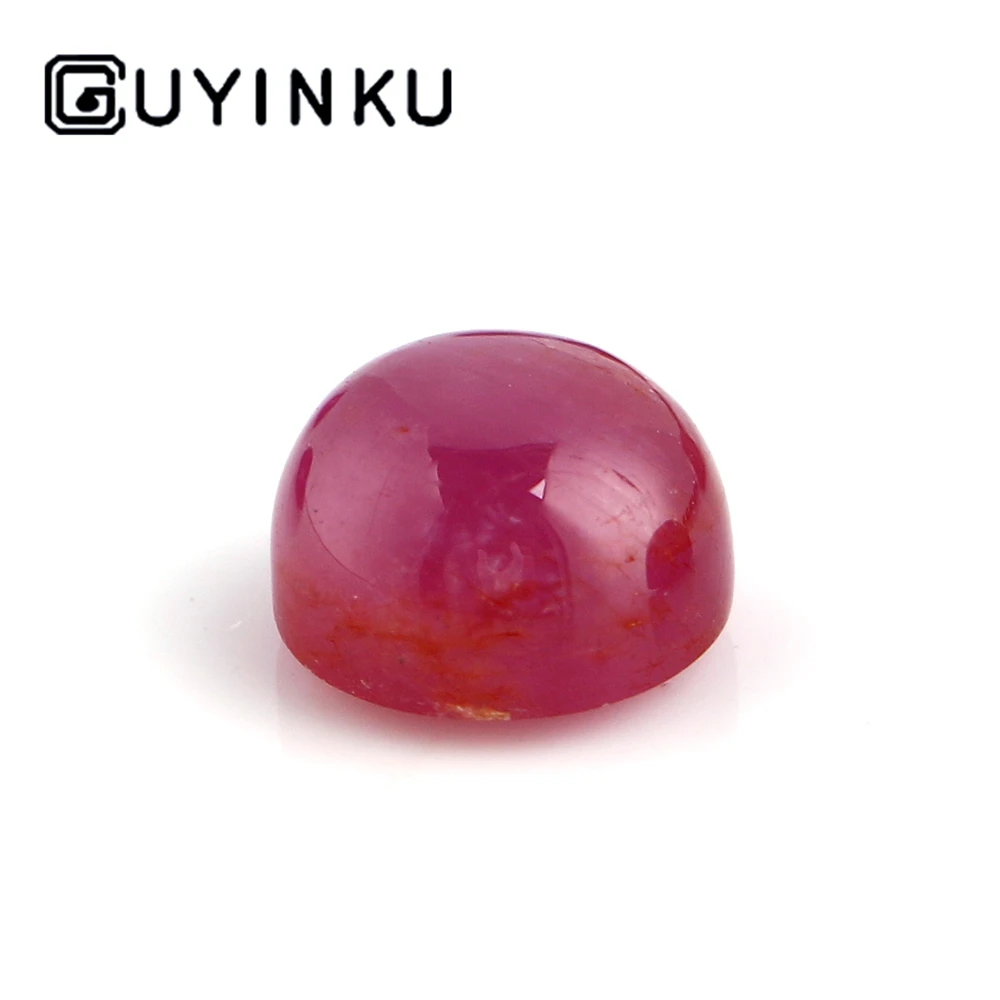 

GUYINKU Natural Ruby Lose Stone Round Cut Gemstone Beads for Making Jewelry Ring Necklace Earrings Wholesale
