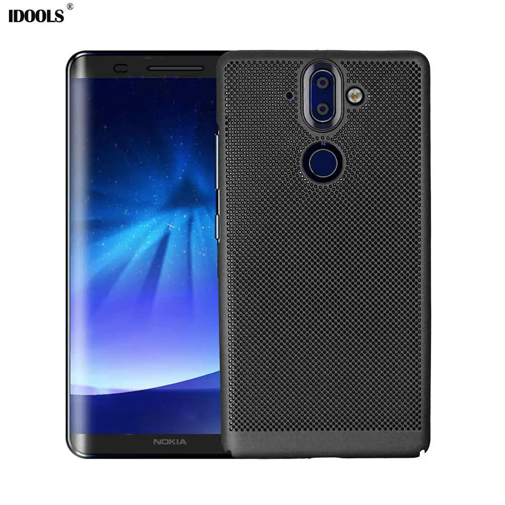 

IDOOLS Heat Dissipation Case for Nokia 9 Back Cover Protect Shell Hole Heat Thin Cooling Cases for Nokia 9 Phone Bags Nokia9