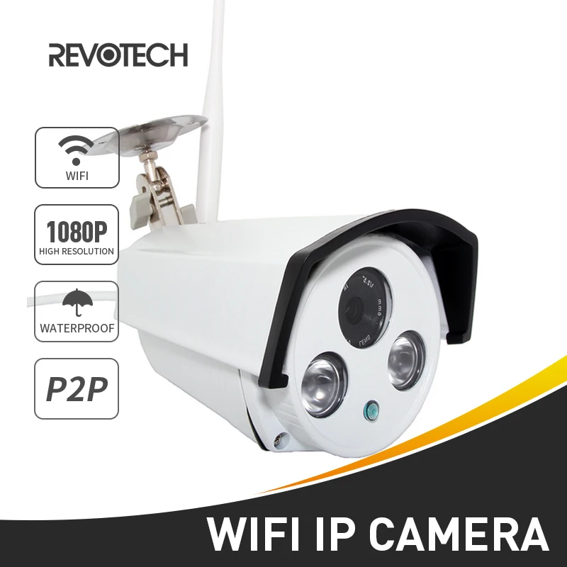 

H.265 WIFI 1080P Outdoor IP Camera 2.0MP 2 Array LED Night Vision Waterproof Security Bullet CCTV Camera ONVIF w/ SD Card Slot