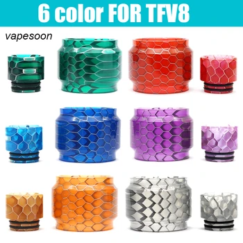 

1Set TFV8 glass tube Colorful resin tube for TFV8 Atomizer tank glass tube Cobra Tube& Drip Tip set