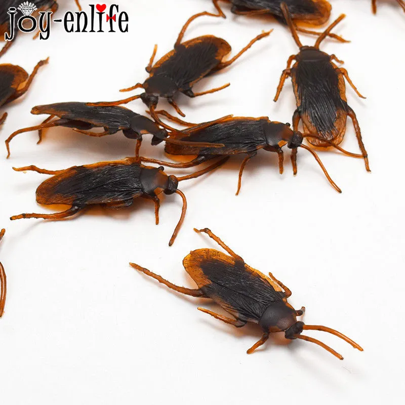 

JOY-ENLIFE 12pcs Halloween Party Nasty Cockroach Trick Toy Kids Happy Halloween Party Decoration Scary Insect Haunt House Decor