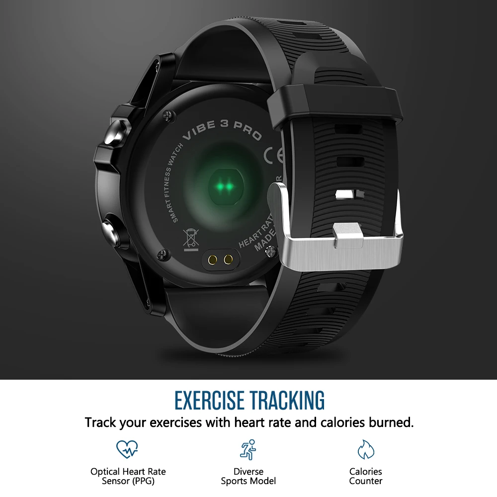 Skup Zeblaze VIBE 3 PRO kolorowy ekran dotykowy sport smartwatch monitorujący tętno IP67 wodoodporna pogoda zdalna muzyka mężczyźni dla IOS i Android