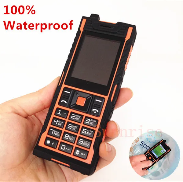 100 IP67 Waterproof Shockproof Mobile Phone dual sim mp3 Cell Phone Russian Polish Language H mobile
