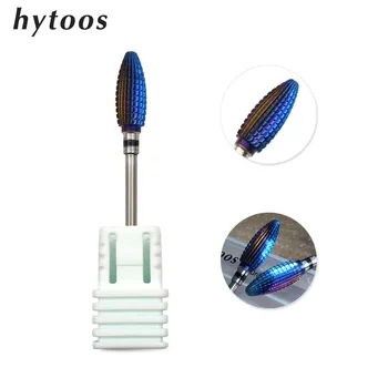 

HYTOOS Purple Coating Tungsten Carbide Nail Drill Bits 3/32" Nail Burr Manicure Bits Drill Accessories Milling Cutter Tool