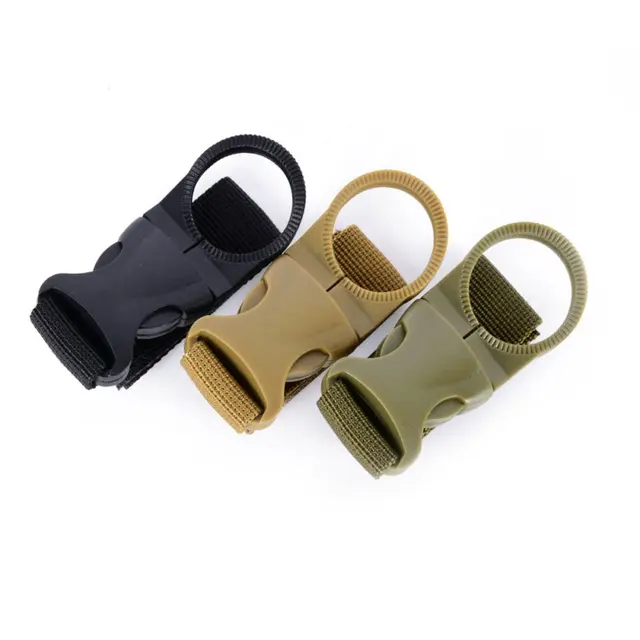 New High Quality Outdoor Tactical Nylon Webbing Buckle Hook EDC Climb Carabiner Belt Backpack Hanger Water Bottle Holder Clip