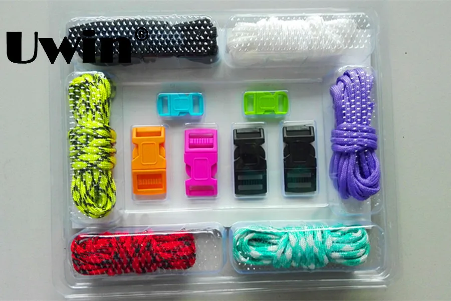 

Men Self-rescue Paracord Parachute Survival Cord Bracelets Paracode Bracelet DIY Set
