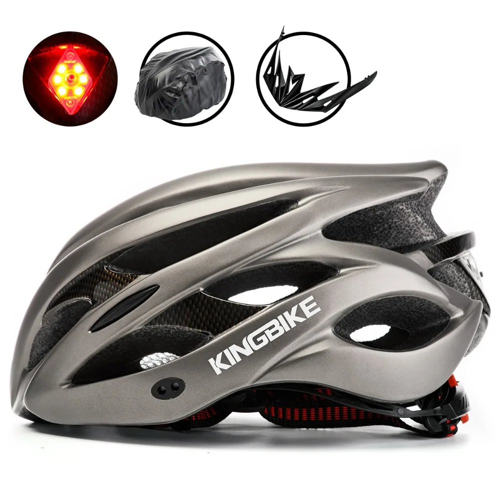 

KINGBIKE Bicycle Helmet Titanium Ultralight In-mold Cycling Helmet With Visor Breathable Road Mountain MTB Sport Bike Helmets