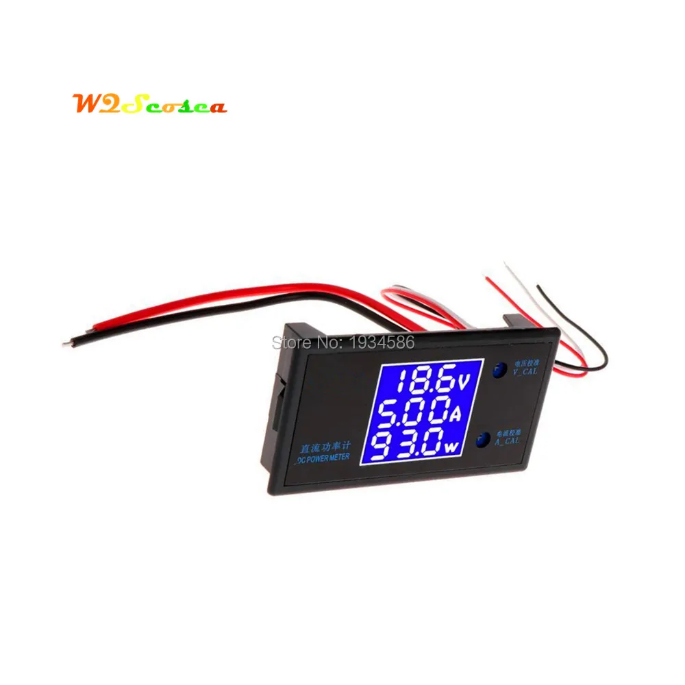 DC0-50V 5A 250W LCD Voltmetro Digale Amperometro Wattmetro Tensione Corrente Misuratore Di Potenza Volt Rilevatore Tester Monor 12V 24V 36V - Foto 5