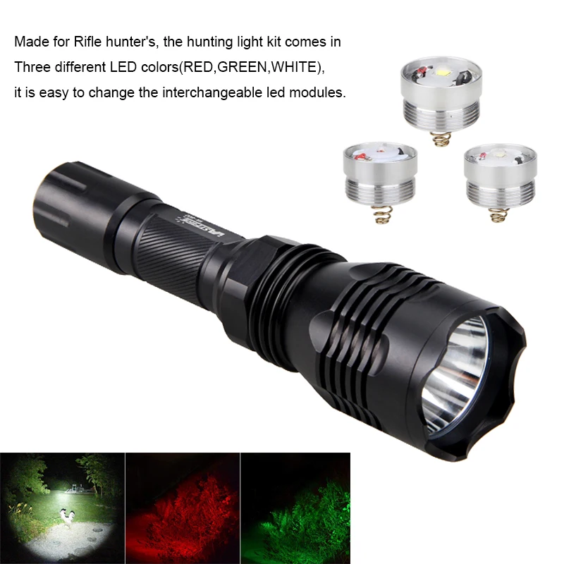 Modo ao ar Livre à Prova Luzes da Tocha Luz para 18650 Vastfire Branco Vermelho Cor Verde Caça Luz 1 Dwaterproof Água Led Tactical Arma 802 - 9 Luzes de armas