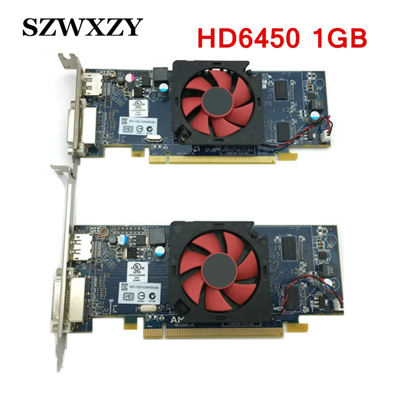 

FOR Dell Radeon HD6450 1GB Original GDDR3 Graphics Cards For AMD Radeon HD6450 Video Card DVI+DP Full Tested