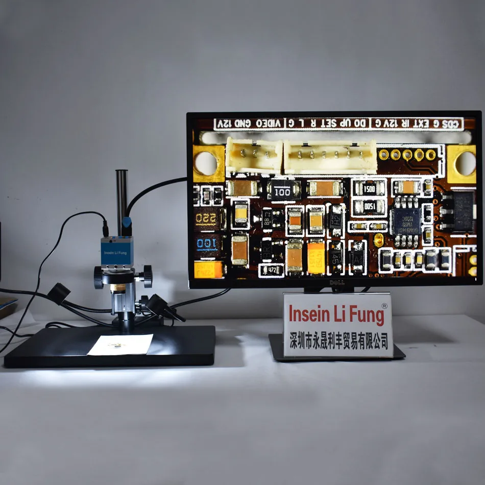 Промышленный видеомикроскоп с камерой 16 Мп HDMI USB широкое рабочее расстояние