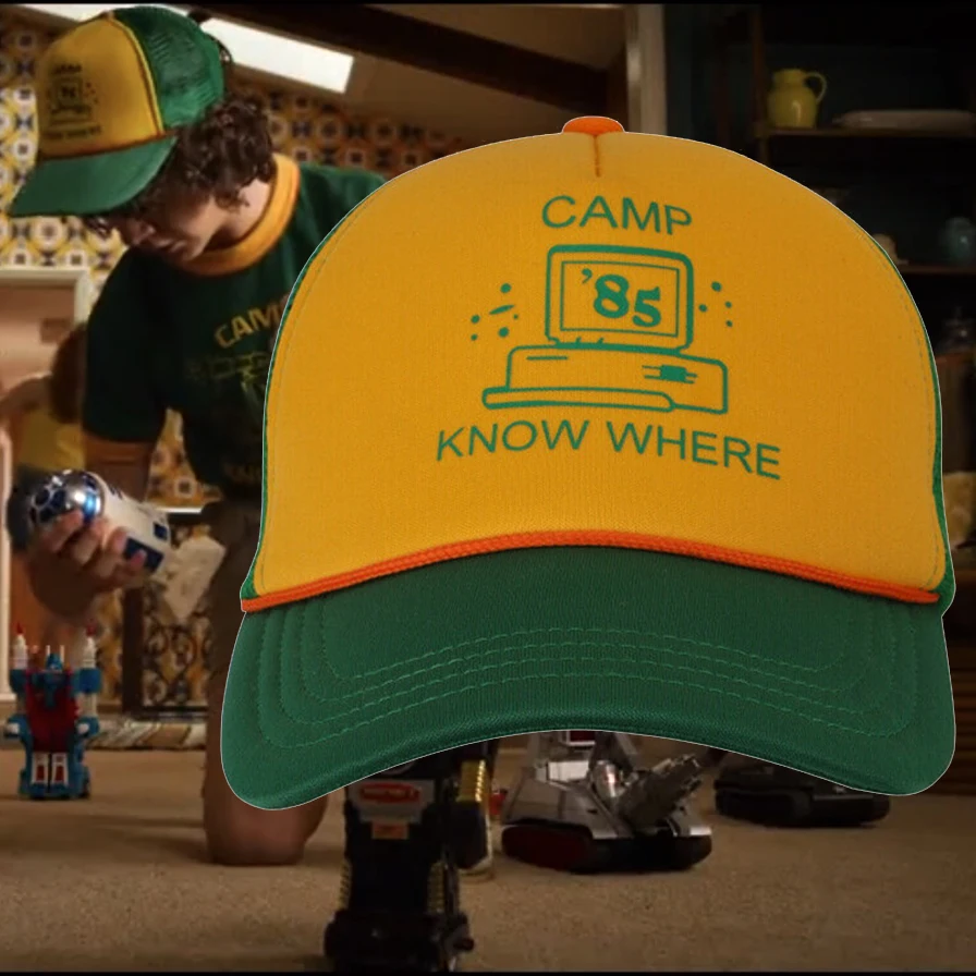 

Stranger Things 3 Hat Dustin Cosplay Hats Camp Know Where Stranger Things Costume Props Adjustable Caps